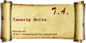 Tauszig Anita névjegykártya
